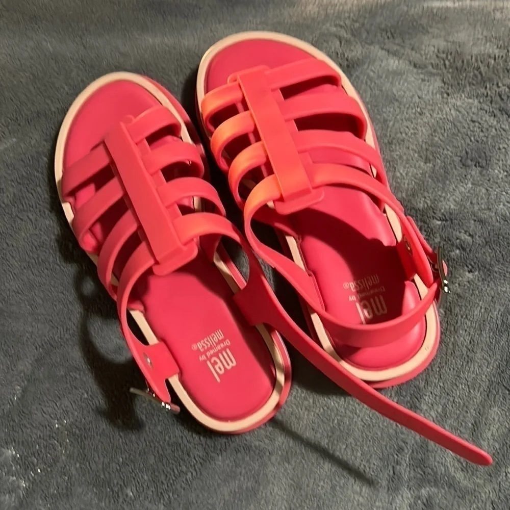 Melissa Kids Pink Coral Jelly Sandals